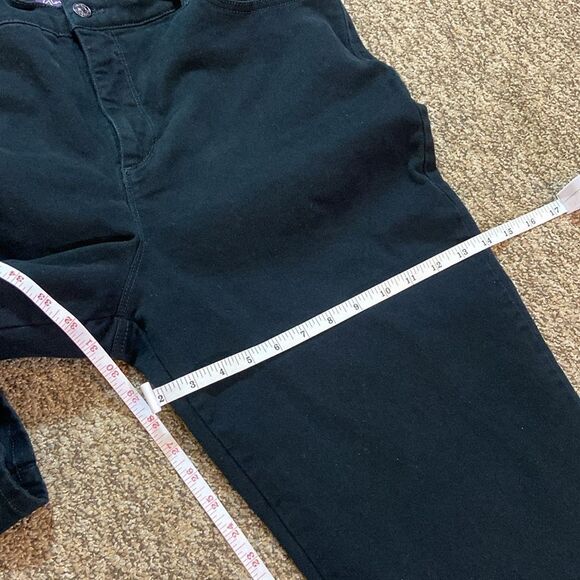 Gloria Vanderbilt Amanda Black Straight-Leg Pants Jeans Size 16 - Picture 9 of 12